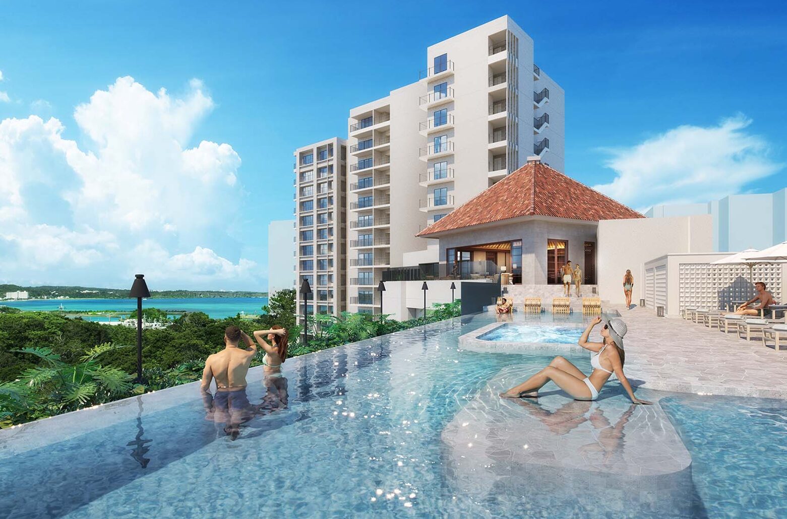 BLISSTIA SUITES & RESORT 沖縄恩納村のインフィニティプールイメージ